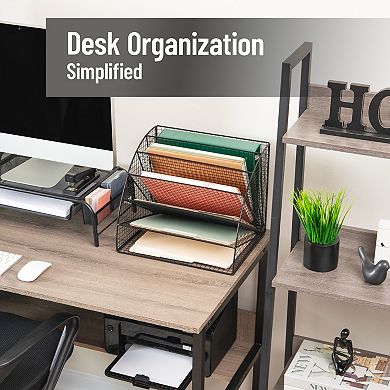 Mind Reader 6-Tier Fan Shaped Desktop File Organizer