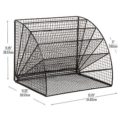 Mind Reader 6-Tier Fan Shaped Desktop File Organizer