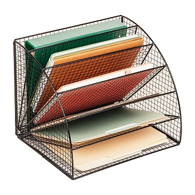 Mind Reader 6-Tier Fan Shaped Desktop File Organizer