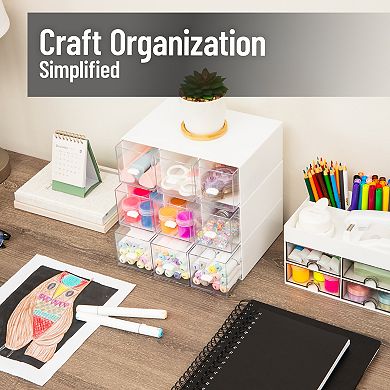 Mind Reader 9-Drawer Stackable Desktop Storage Organizer