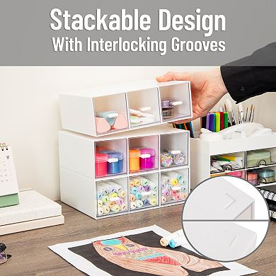 Mind Reader 9-Drawer Stackable Desktop Storage Organizer