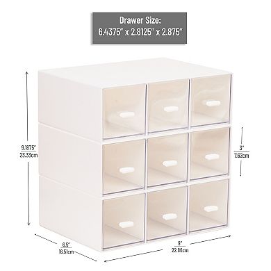 Mind Reader 9-Drawer Stackable Desktop Storage Organizer