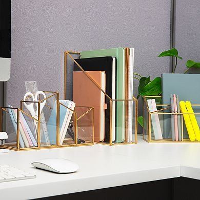 Mind Reader Vertical Glass File Holder