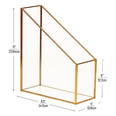 Mind Reader Vertical Glass File Holder