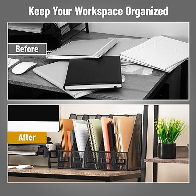 Mind Reader 5-Compartment Vertical File Organizer