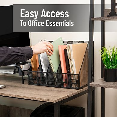 Mind Reader 5-Compartment Vertical File Organizer