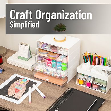Mind Reader Stackable Craft Organizer with 10 Drawers