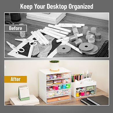 Mind Reader Stackable Craft Organizer with 10 Drawers