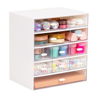 Mind Reader Stackable Craft Organizer with 10 Drawers