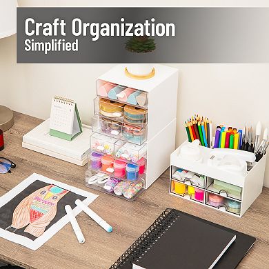Mind Reader Stackable 7-Drawer Desktop Storage Organizer