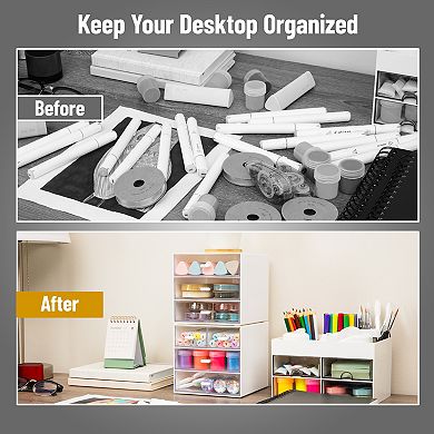 Mind Reader Stackable 7-Drawer Desktop Storage Organizer