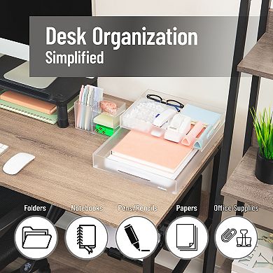 Mind Reader 3-Piece Acrylic Desktop Organizer Set
