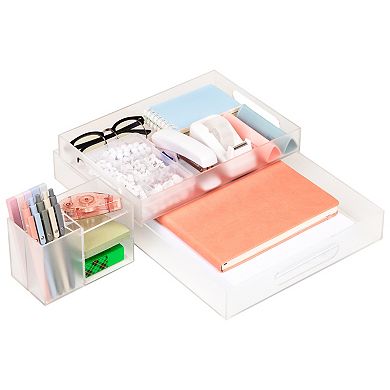 Mind Reader 3-Piece Acrylic Desktop Organizer Set
