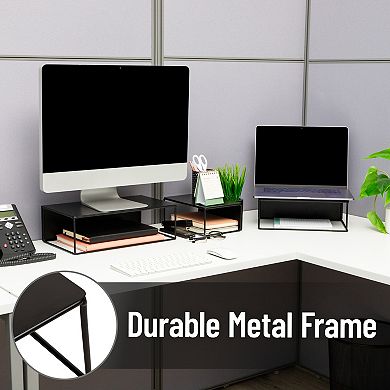 Mind Reader 3-Piece Metal Desktop Riser Set