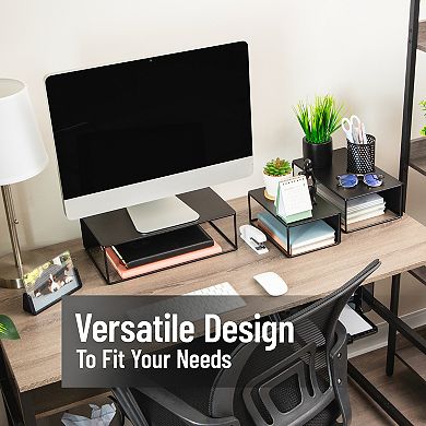 Mind Reader 3-Piece Metal Desktop Riser Set