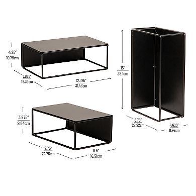 Mind Reader 3-Piece Metal Desktop Riser Set