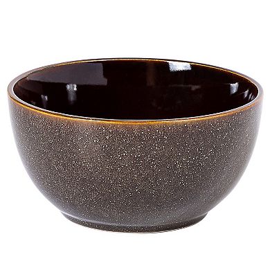 Gibson Elite Edwina 16 Piece Double Bowl Dinnerware Set Olive Green