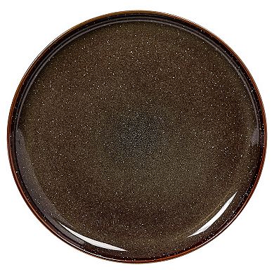 Gibson Elite Edwina 16 Piece Double Bowl Dinnerware Set Olive Green