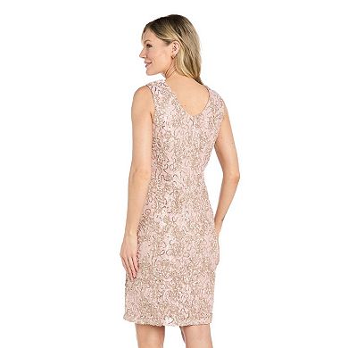 Women's R&M Richards 2-Piece Embellished Duster Jacket & Lace Sheath Dress