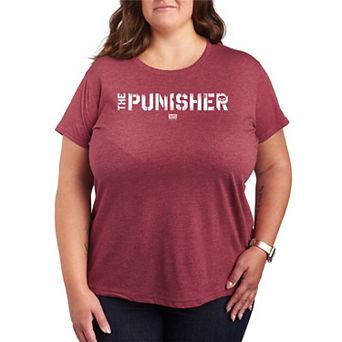 Plus Size Marvel The Punisher Logo Graphic Tee