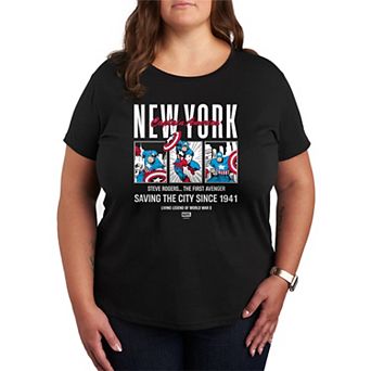 Plus Size Marvel Captain America Graphic Tee