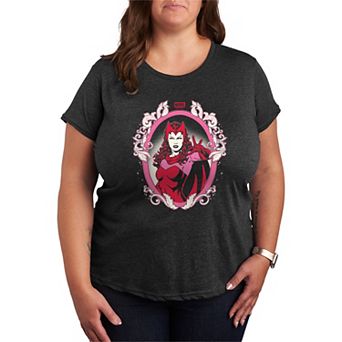 Plus Size Marvel Scarlet Witch Coquette Frame Graphic Tee