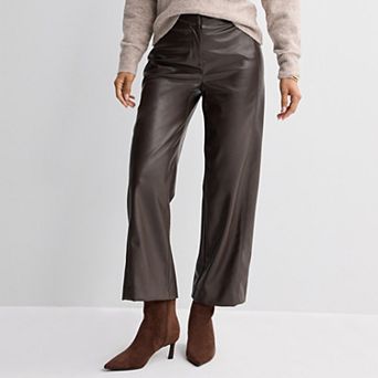 Petite Nine West Wide Leg Ankle Trousers