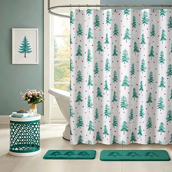 Stylehouse Christmas Trees 15 pc Bath Set Collection