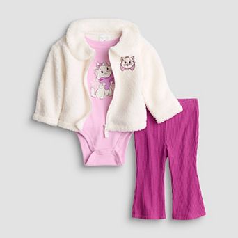 Baby Girl Disney's / Jumping Beans® The Aristocats Marie 3 pc Bodysuit, Jacket & Pants Set