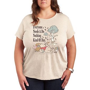 Plus Size Disney's Winnie The Pooh Do Nothing Kind Of Day Graphic Tee