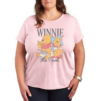 Plus Size Disney's Winnie The Pooh Bootleg Distressed Graphic Tee