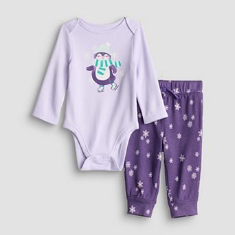 Baby Girl Jumping Beans® Holiday 2 pc Long Sleeve Bodysuit & Pants Set