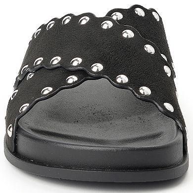 New York & Company® Barnett Women's Scalloped Slide Sandals