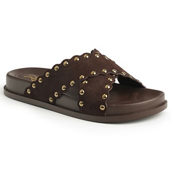 New York & Company® Barnett Women's Scalloped Slide Sandals