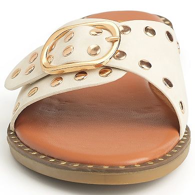 New York & Company® Westly Women's Buckle Accent Slide Sandals