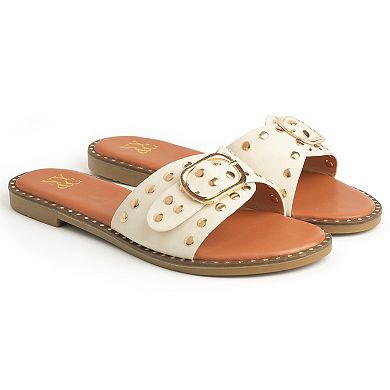 New York & Company® Westly Women's Buckle Accent Slide Sandals