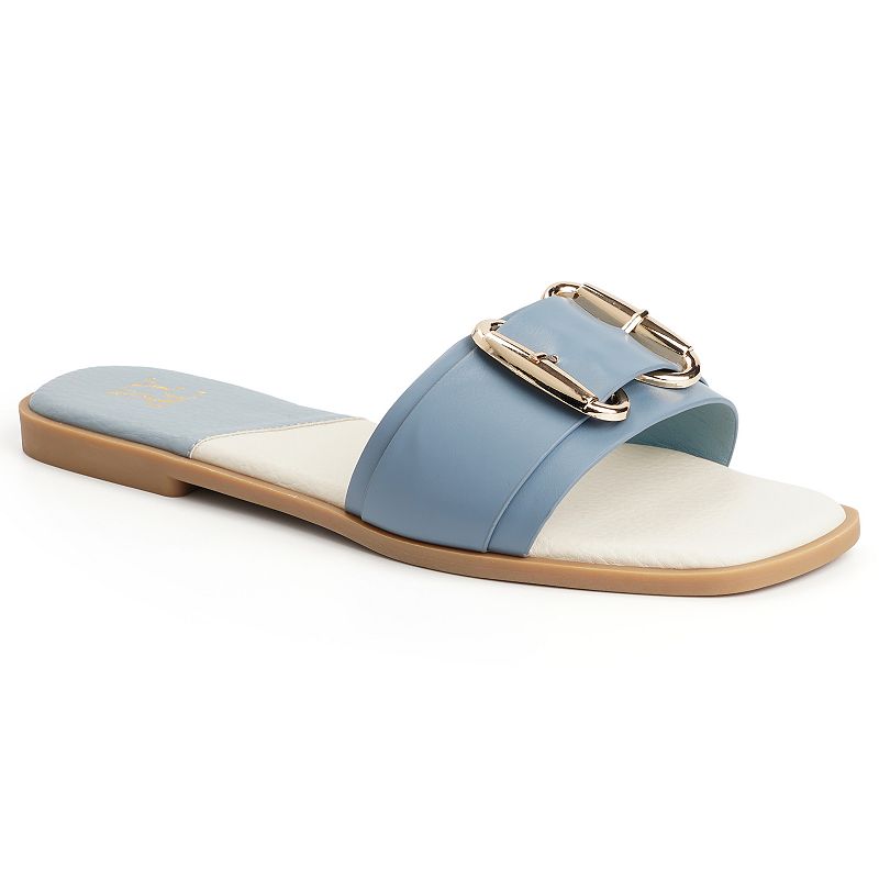 New York & Company® Wenda Women's Slip-On Sandals With Buckle Detail,