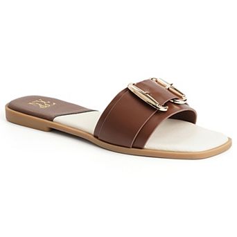 New York & Company® Wenda Women's Slip-On Sandals With Buckle Detail