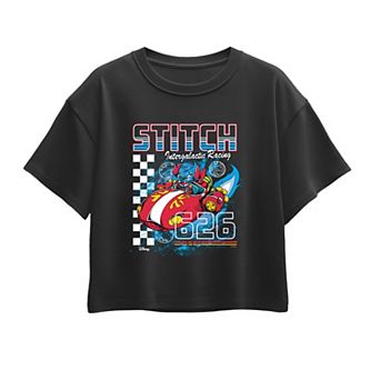 Girls 7-16 Disney's Lilo & Stitch Intergalactic Racing 626 Boxy Tee