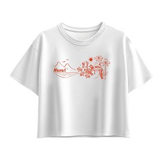 Girls 7-16 Disney's Lilo & Stitch Hawaii Boxy Tee
