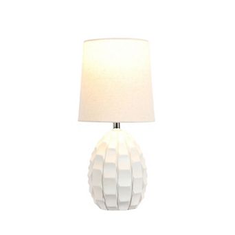 Texture White Finish Accent Lamp