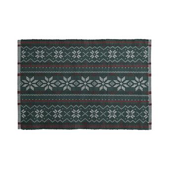 St. Nicholas Square® 2 pc Rib Woven Fair Isle Placemats