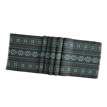 St. Nicholas Square® Woven Fair Isle Table Runner