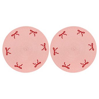 St. Nicholas Square® 2 pc Embroidered Bows Placemats