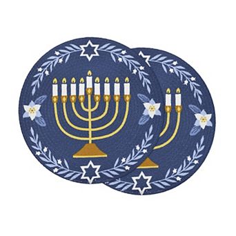 Celebrate Together™ 2 pc Menorah Printed Braided Placemats