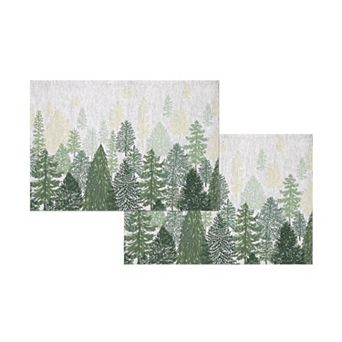 St. Nicholas Square® 2 pc Treeline Tapestry Placemats