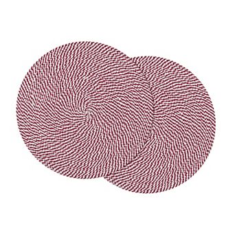 St. Nicholas Square® 2 pc Yarn Dye Braided Placemats