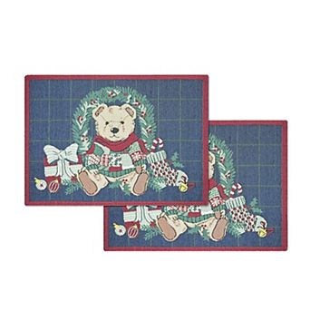 St. Nicholas Square® 2 pc Teddy Bear Tapestry Placemats