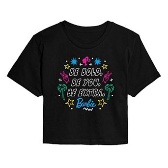 Women's Barbie Be Bold Be You Be Extra Cropped Tee