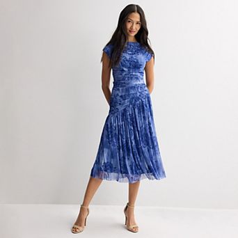 Women's Robbie Bee Funnel Neck Rouched Waist Dress